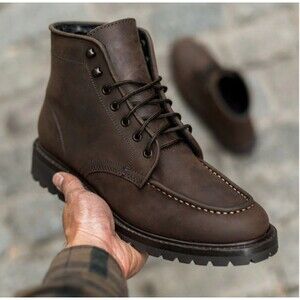 Thursday Boot Company Mens Boots Size 9 Diplomat Lace Up Lug Sole Brown Leather
